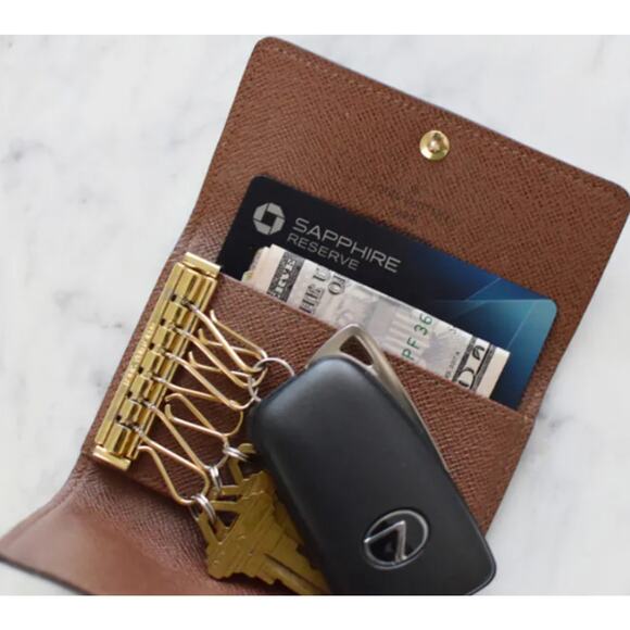 Louis Vuitton 6 Key Chain Holder SLG LV Monogram Print Wallet Keychain Canvas - Picture 15 of 15